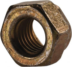 Made in USA - 5/16-24 UNF Grade L9 Hex Lock Nut with Distorted Thread - 1/2" Width Across Flats, 17/64" High, Cadmium Dichromate Finish - A1 Tooling