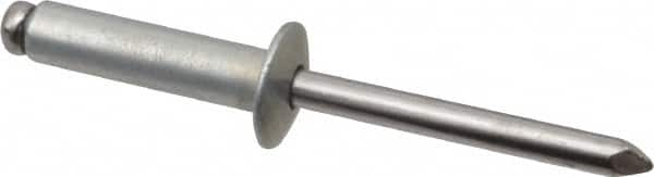 Marson - Button Head Steel Open End Blind Rivet - Steel Mandrel, 0.626" to 3/4" Grip, 1/2" Head Diam, 0.257" to 0.261" Hole Diam, 1" Length Under Head, 1/4" Body Diam - A1 Tooling