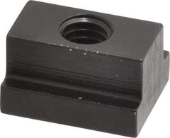 Gibraltar - 5/16-18 Tapped Through T Slot Nut - 7/16" Slot Width, 11/16 x 7/32" Base Width x Height, 7/8 x 1/2" OAL x Height - A1 Tooling