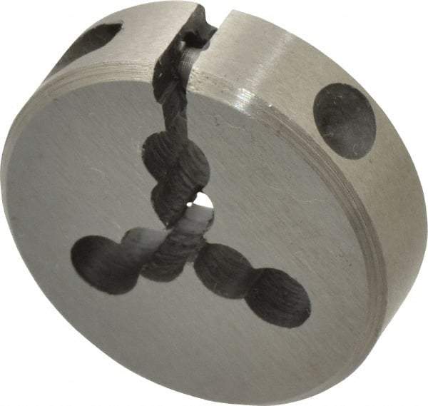 Interstate - M1.4x0.30 Metric Coarse Thread, 13/16" Outside Diam High Speed Steel Round Die - Right Hand Thread, Adjustable - Exact Industrial Supply