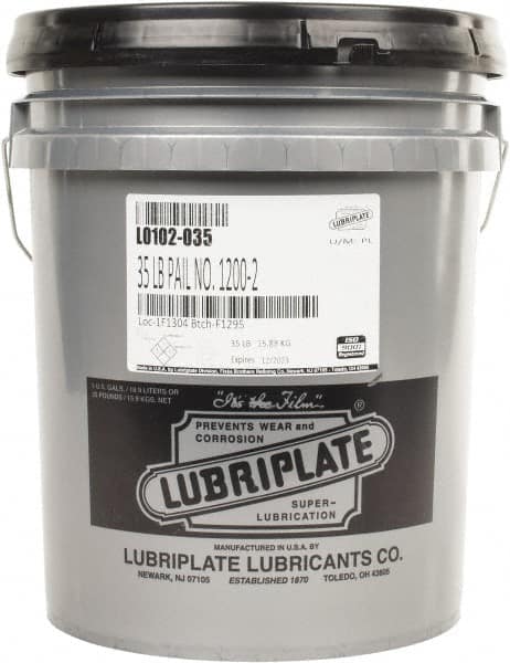 Lubriplate - 35 Lb Pail Lithium Extreme Pressure Grease - Beige, Extreme Pressure & High Temperature, 300°F Max Temp, NLGIG 2, - A1 Tooling