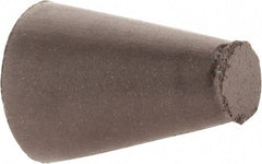 Cratex - 5/8" Max Diam x 1" Long, Taper, Rubberized Point - Medium Grade, Silicon Carbide, 1/4" Arbor Hole, Unmounted - A1 Tooling