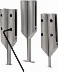 SPI - 6" OAL, Accurate up to 0.001", 0.015 & 0.025" Wide Flange, 0.05, 0.07 & 0.2" Groove Depth, Hard Chrome Steel Caliper Attachment Set - 3 Pieces, 0.4, 5/8 & 1" Bore Depth, For Use with 6" Vernier, Dial & Digital Calipers - A1 Tooling