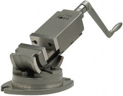 Wilton - 5" Jaw Width, 5" Jaw Opening Capacity, 2-Way Angle Swivel Machine Vise - Manual Operation, 1 Station, 18-13/64" Long x 9-45/64" High x 2" Deep, Alloy Steel - A1 Tooling