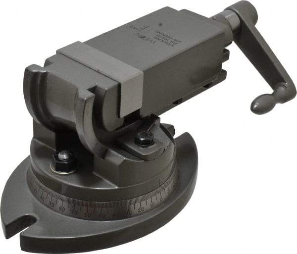 Wilton - 2" Jaw Width, 2" Jaw Opening Capacity, 2-Way Angle Swivel Machine Vise - Manual Operation, 1 Station, 8-29/32" Long x 5" High x 15/16" Deep, Alloy Steel - A1 Tooling