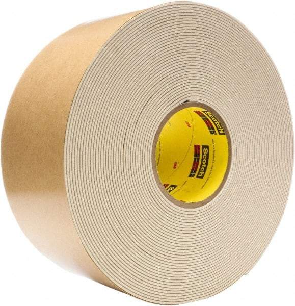 3M - 4" Wide x 20 Yd Long Tan Rubber Masking Tape - Series 528, 82 mil Thick, 18 In/Lb Tensile Strength - A1 Tooling