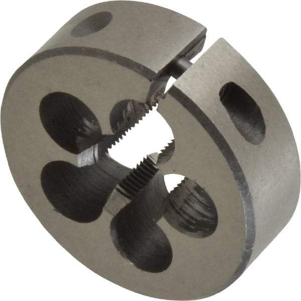 Interstate - 15/32-32 UNS Thread, 1-1/2" Outside Diam High Speed Steel Round Die - Right Hand Thread, Adjustable - Exact Industrial Supply