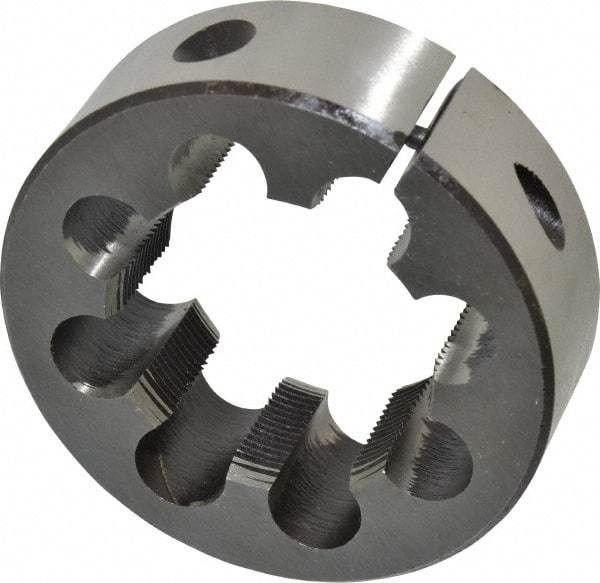 Interstate - 1-3/4 - 18 UNS Thread, 3" Outside Diam High Speed Steel Round Die - Right Hand Thread, Adjustable - Exact Industrial Supply