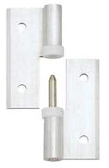 Sugatsune - 2-9/16" Long x 2-3/8" Wide x 9/64" Thick, Aluminum Cabinet Hinge - Aluminum Leaf with Polyacetal Bushing & 304 Pin, Aluminum Finish - A1 Tooling