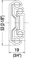 Sugatsune - 13-3/4" Slide Length, 15-3/16" Travel Length, Stainless Steel Ball Bearing Slide - 260 Lb Capacity at Full Extension - A1 Tooling