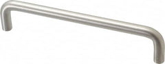 Sugatsune - 25/64" Handle Diam, Satin Finish Stainless Steel Drawer Pull - 1-3/8" Projection, 6" Center to Center, 316 Grade, 6-3/8" Wide - A1 Tooling