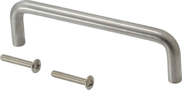 Sugatsune - 5/16" Handle Diam, Satin Finish Stainless Steel Drawer Pull - 1-11/32" Projection, 4" Center to Center, 316 Grade, 4-5/16" Wide - A1 Tooling