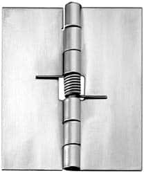 Value Collection - 2-3/16" Long x 1-1/4" Wide x 0.05" Thick, Spring Hinge - Stainless Steel - A1 Tooling