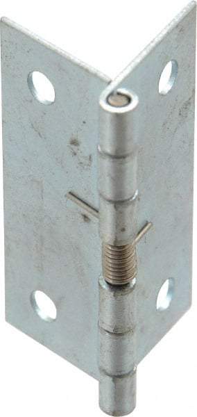 Value Collection - 1-3/4" Long x 1-1/2" Wide x 0.035" Thick, Spring Hinge - Steel, Zinc Plated Finish - A1 Tooling