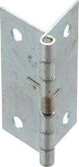 Value Collection - 1-3/4" Long x 1-1/2" Wide x 0.035" Thick, Spring Hinge - Steel, Zinc Plated Finish - A1 Tooling