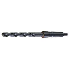 57/64 RHS / RHC HSS 118 Degree Radial Point Taper Shank Taper Length Drill - Steam Oxide - Exact Industrial Supply