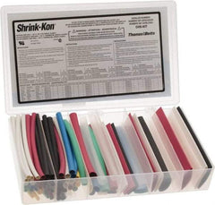 Thomas & Betts - 86 Piece, Multicolor, Heat Shrink Electrical Tubing Kit - 2:1 Shrink Ratio, Flame Retardant, Polyolefin - A1 Tooling