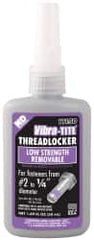 Vibra-Tite - 50 mL Bottle, Purple, Low Strength Liquid Threadlocker - Series 111, 24 hr Full Cure Time, Hand Tool Removal - A1 Tooling