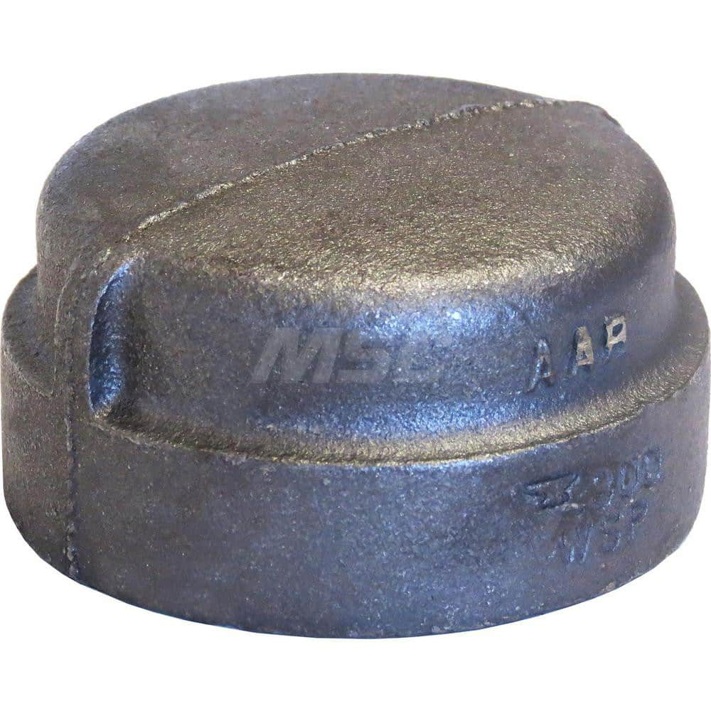 Black Cap: 2-1/2″, 300 psi, Threaded Malleable Iron, Galvanized Finish, Class 300