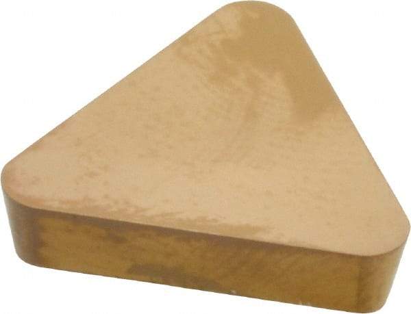 Interstate - TPG324 Grade TCN55 Carbide Turning Insert - TiC/TiN Finish, 60° Triangle, 3/8" Inscr Circle, 1/8" Thick, 1/16" Corner Radius - A1 Tooling