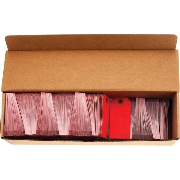 NMC - 1-7/8" High x 3-3/4" Long, Safety & Facility Blank Tag - 1 Side, Red Cardstock - A1 Tooling