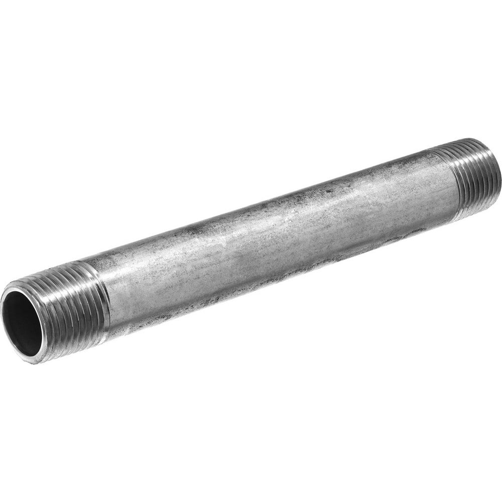 Stainless Steel Pipe Nipples & Pipe; Thread Style: Threaded on Both Ends; Construction: Welded; Schedule: 80; Thread Standard: BSPT; Lead Free: Yes; Standards: ASTM A312; Overall Length: 2.00