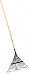 UnionTools - Landscape Rake with 48" Straight Wood Handle - 23" Blade Width, 22 Tines, 22" Tine Length - A1 Tooling