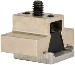 Mitee-Bite - 1,500 Lb Holding Force Single T-Slot Machinable Wedge Clamp - 1-1/2" Wide x 0.632" Deep x 3/4" High Base, 10.8 Lb/Ft Torque, 1/4-20 Screw Thread - A1 Tooling