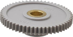 Made in USA - 32 Pitch, 1-3/4" Pitch Diam, 1-13/16" OD, 56 Tooth Spur Gear - 3/16" Face Width, 5/16" Bore Diam, 43/64" Hub Diam, 20° Pressure Angle, Acetal - A1 Tooling