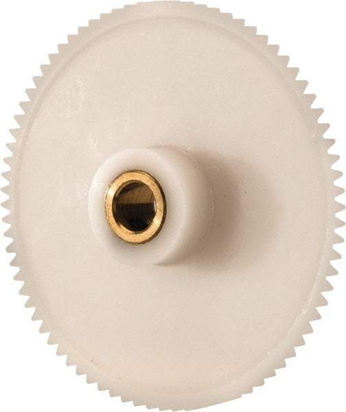 Made in USA - 48 Pitch, 2-1/4" Pitch Diam, 2.292" OD, 108 Tooth Spur Gear - 1/4" Face Width, 1/4" Bore Diam, 39/64" Hub Diam, 20° Pressure Angle, Acetal - A1 Tooling