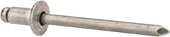 Marson - Button Head Aluminum Open End Blind Rivet - Steel Mandrel, 0.032" to 1/8" Grip, 3/8" Head Diam, 0.192" to 0.196" Hole Diam, 0.325" Length Under Head, 3/16" Body Diam - A1 Tooling