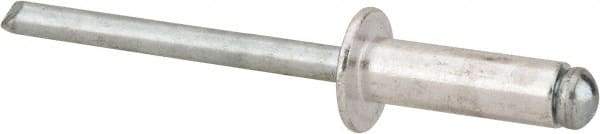 Marson - Button Head Aluminum Open End Blind Rivet - Steel Mandrel, 5/16" to 3/8" Grip, 3/8" Head Diam, 0.192" to 0.196" Hole Diam, 0.575" Length Under Head, 3/16" Body Diam - A1 Tooling