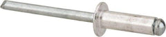 Marson - Button Head Aluminum Open End Blind Rivet - Steel Mandrel, 5/16" to 3/8" Grip, 3/8" Head Diam, 0.192" to 0.196" Hole Diam, 0.575" Length Under Head, 3/16" Body Diam - A1 Tooling