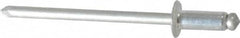 Marson - Button Head Stainless Steel Open End Blind Rivet - Stainless Steel Mandrel, 0.126" to 3/16" Grip, 1/4" Head Diam, 0.129" to 0.133" Hole Diam, 0.337" Length Under Head, 1/8" Body Diam - A1 Tooling