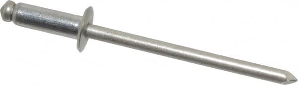 Marson - Button Head Stainless Steel Open End Blind Rivet - Stainless Steel Mandrel, 3/16" to 1/4" Grip, 1/4" Head Diam, 0.129" to 0.133" Hole Diam, 0.4" Length Under Head, 1/8" Body Diam - A1 Tooling