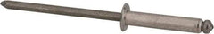 Marson - Button Head Stainless Steel Open End Blind Rivet - Stainless Steel Mandrel, 0.376" to 1/2" Grip, 1/4" Head Diam, 0.129" to 0.133" Hole Diam, 0.65" Length Under Head, 1/8" Body Diam - A1 Tooling