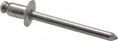 Marson - Button Head Stainless Steel Open End Blind Rivet - Stainless Steel Mandrel, 1/32" to 1/8" Grip, 3/8" Head Diam, 0.192" to 0.196" Hole Diam, 0.325" Length Under Head, 3/16" Body Diam - A1 Tooling