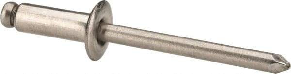 Marson - Button Head Stainless Steel Open End Blind Rivet - Stainless Steel Mandrel, 5/16" to 3/8" Grip, 3/8" Head Diam, 0.192" to 0.196" Hole Diam, 0.575" Length Under Head, 3/16" Body Diam - A1 Tooling