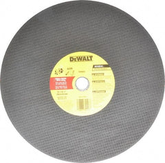 DeWALT - 14" Aluminum Oxide Cutoff Wheel - 1/8" Thick, 1" Arbor, 5,500 Max RPM, Use with Circular Saws - A1 Tooling