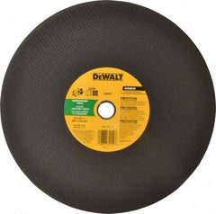 DeWALT - 14" Silicon Carbide Cutoff Wheel - 1/8" Thick, 1" Arbor, 5,500 Max RPM, Use with Circular Saws - A1 Tooling