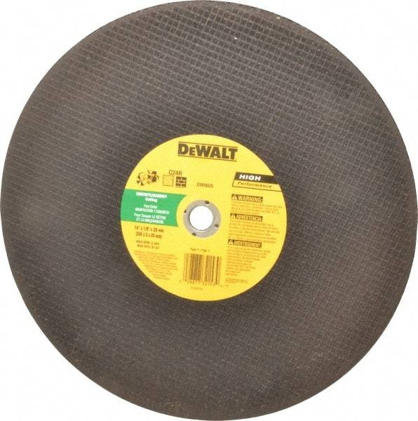 DeWALT - 14" Silicon Carbide Cutoff Wheel - 1/8" Thick, 20mm Arbor, 5,500 Max RPM, Use with Circular Saws - A1 Tooling