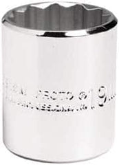 Proto - 3/8" Drive, Standard Hand Socket - 12 Points, 1-3/8" OAL, Chrome Vanadium, Chrome Finish - A1 Tooling