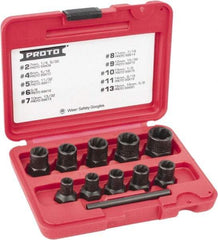 Proto - 10 Piece Socket/Wrench Bolt Extractor Set - Molded Plastic Case - A1 Tooling