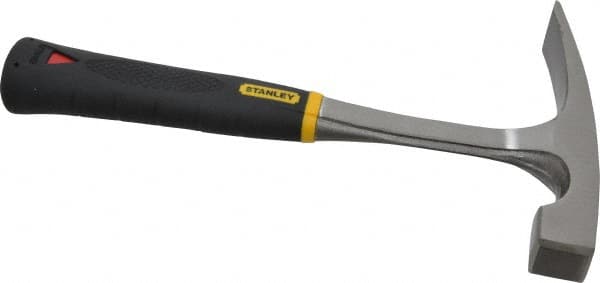 Stanley - 1-1/4 Lb Head Bricklayer's Hammer - 11" OAL, Steel Handle, 1" Face Diam - A1 Tooling