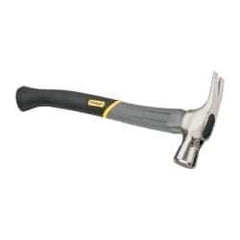 Stanley - 1-3/8 Lb Head, Straight Rip Claw Axe Handle Framing Hammer - 18" OAL, Forged Steel Head, 1-1/4" Face Diam, Checkered Face, Graphite Handle with Grip - A1 Tooling