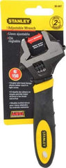 Stanley - 1" Jaw Capacity, 6" Standard Adjustable Wrench - Chrome Vanadium Steel, Black Finish, 7" OAL - A1 Tooling