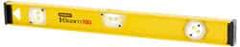 Stanley - 48" Long 3 Vial I-Beam Level - Aluminum, Yellow, 1 Plumb & 2 Level Vials - A1 Tooling