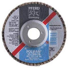 PFERD - 5" 60 Grit 7/8" Center Hole Type 27 Zirconia Alumina Flap Disc - A1 Tooling