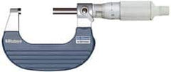 Mitutoyo - 25 to 50mm Range, 0.001mm Graduation, Mechanical Outside Micrometer - Ratchet Stop Thimble, Accurate to 2µm - A1 Tooling