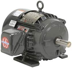 US Motors - 3 hp, TEFC Enclosure, No Thermal Protection, 1,175 RPM, 230/460 Volt, 60 Hz, Three Phase Premium Efficient Motor - Size 213 Frame, Rigid Mount, 1 Speed, Ball Bearings, 8.8/4.4 Full Load Amps, F Class Insulation, Reversible - A1 Tooling